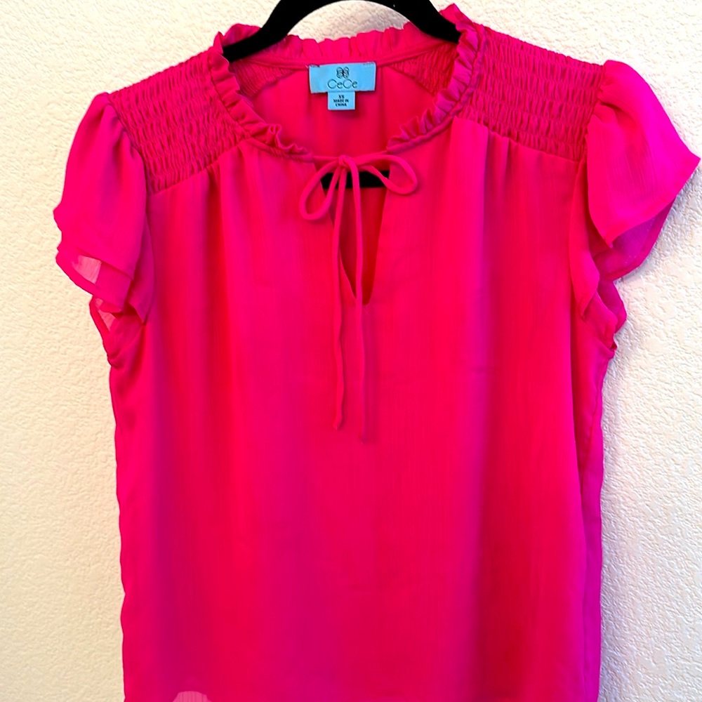 Hot pink blouse xs - Picture 3 of 9